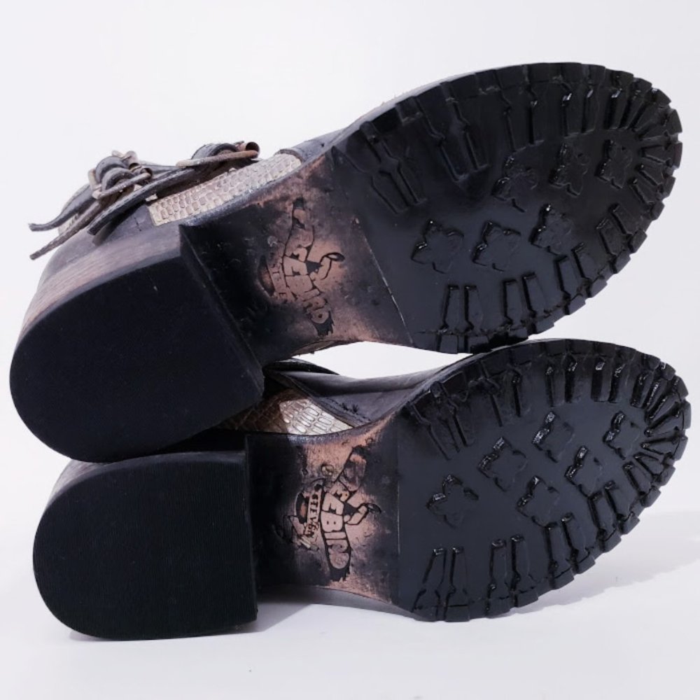 NWB FREEBIRD BY STEVEN APEX STONE MOTO BOOTS - Picture 7 of 9